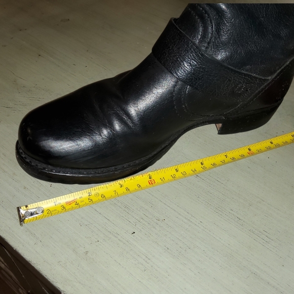 FRYE Veronica Slouch Leather Buckle Black Boots Shoes , Size 8 By Measurement. - Picture 9 of 16